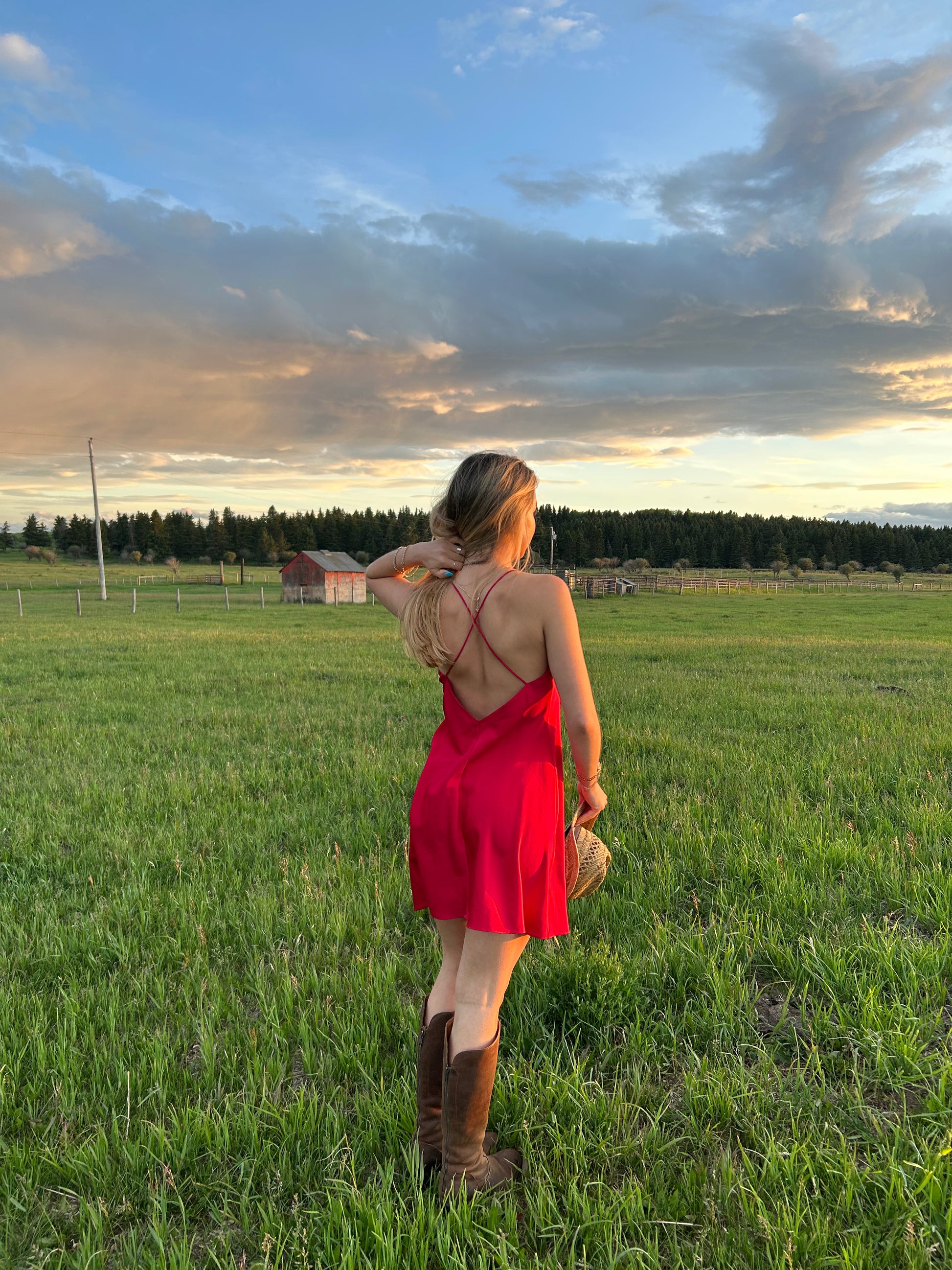 Ruby Red Slip Dress