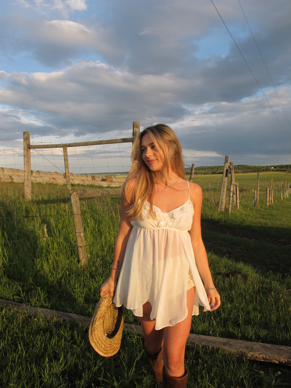 White flower top/dress
