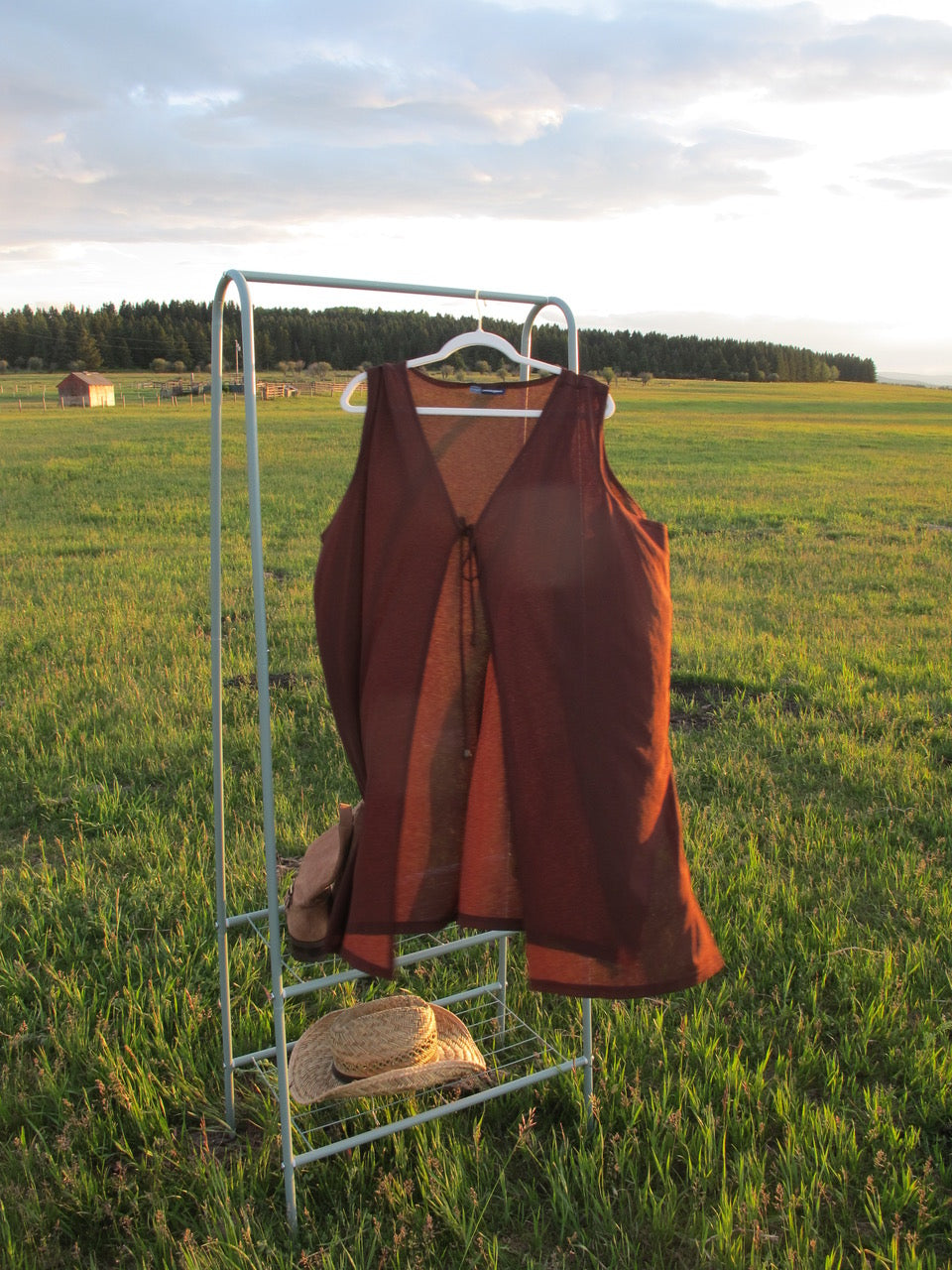 Coco Brown Long Vest