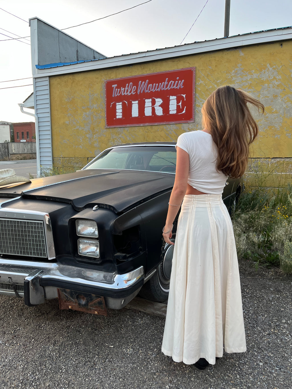 Ivory long angel skirt