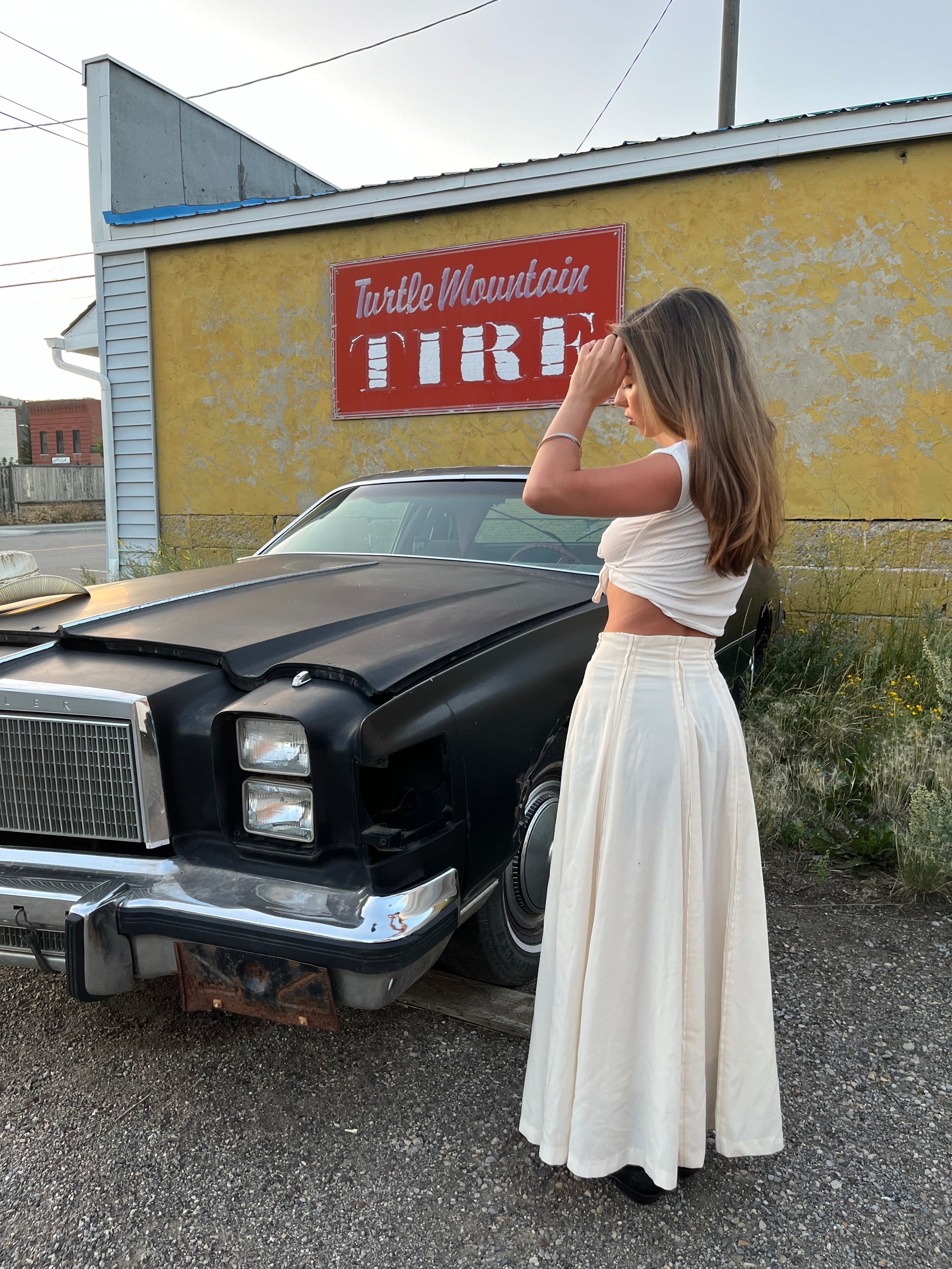 Ivory long angel skirt