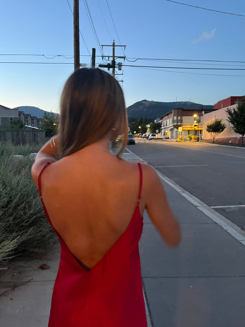 Scarlet Red Long Slip