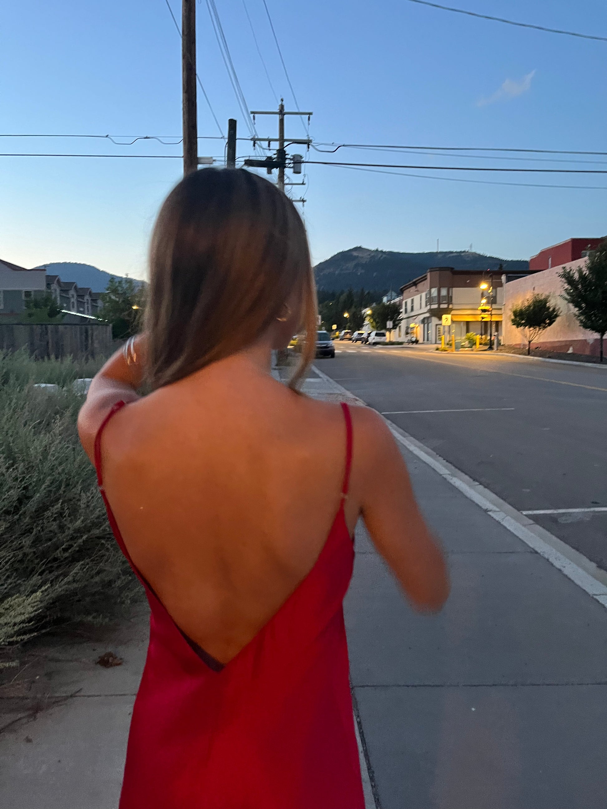 Scarlet Red Long Slip